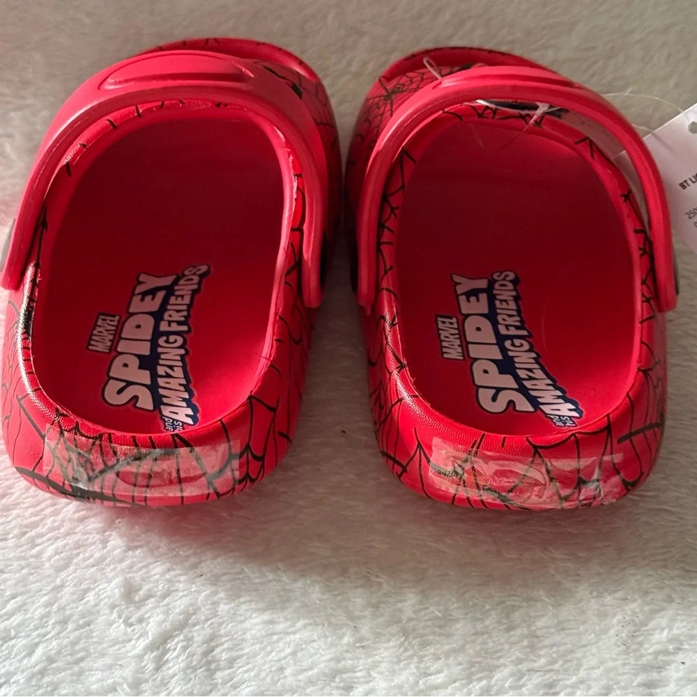 Spider-Man Kids Clogs‎ - Red Boys Size 5-6 Slip On Shoes New